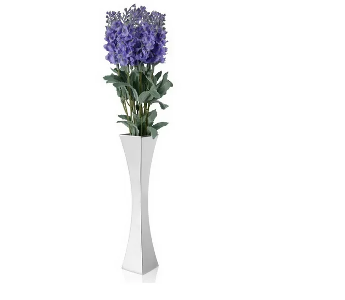 Europe Style Stainless Steel Square Vase Desktop Flower Bottle Single Metal Vase Nordic Style Home Decor Nordic Vase