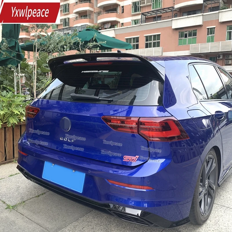 

Carbon Fiber/Gloss Black Rear Window Roof Spoiler Trunk Wing For 2020 2021 Volkswagen Golf 8 MK8 Ⅷ R GTI Rline