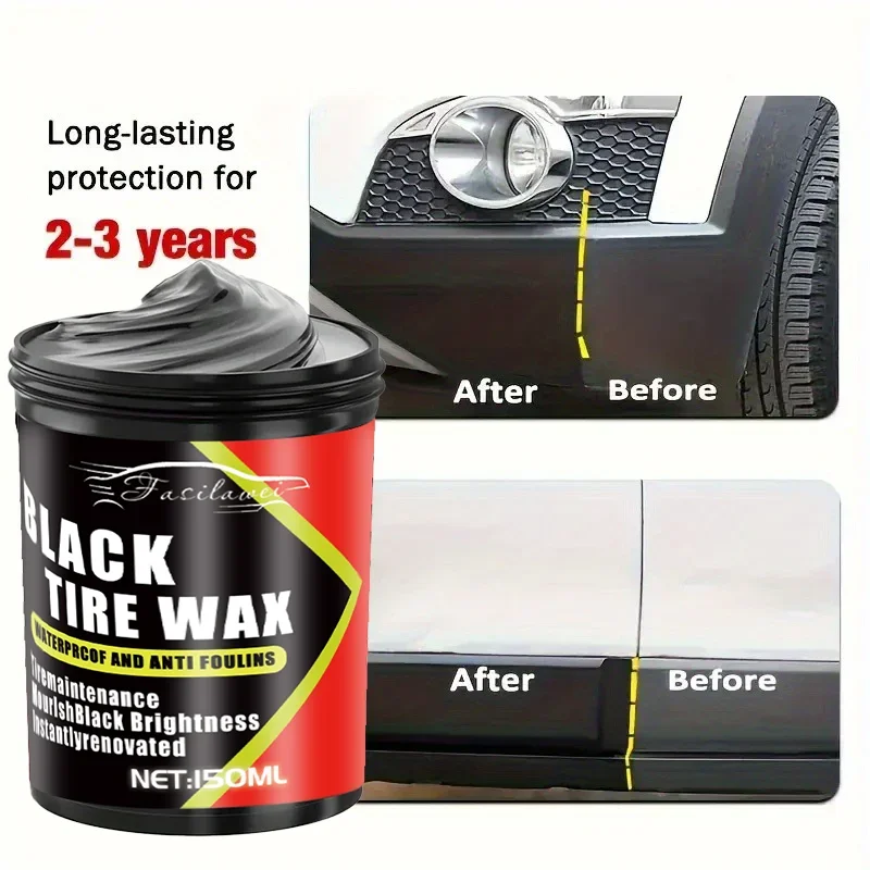 NEWBlack Crystal 150g plastic en rubberen reparatiepasta - krasverwijderaar, verbetert de glans, anti-veroudering en vervaging, langdurig 2-3 jaar