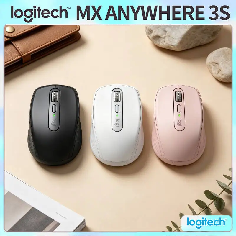Wireless MX Anywhere 3S - Darkfield 8K DPI, 70-Day Battery, Hyper-Scroll, Great for Mobile Pet Clinic & Community Event