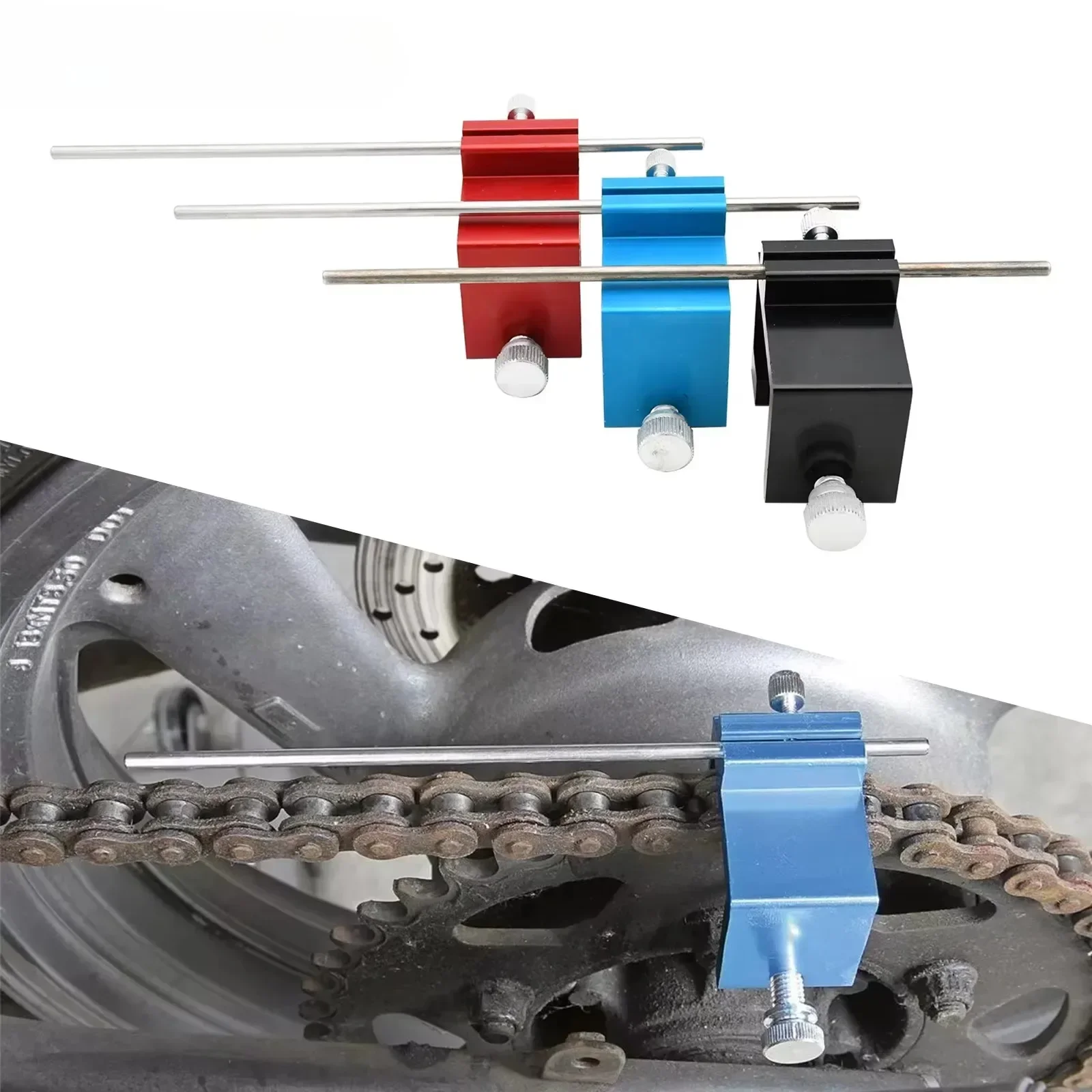 Motorcycle Chain Sprocket Alignment Tool ATV Motorcycle Chain Alignment Tool Universal Motorbike Motocross Pit Dirt Bike