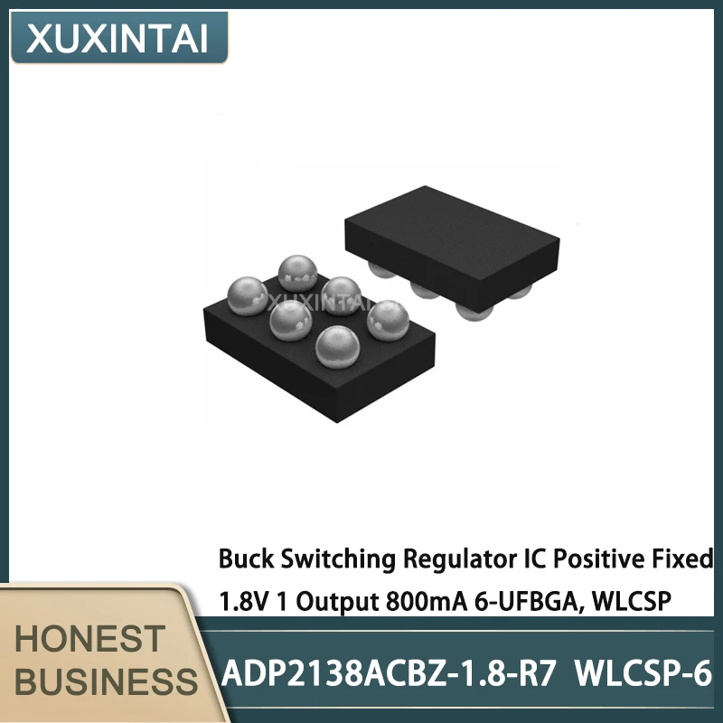 

10Pcs/Lot New Original ADP2138ACBZ-1.8-R7 ADP2138ACBZ-1.8 Switching Regulator IC Positive Fixed 1.8V 1 Output 800mA 6-UFBGA,