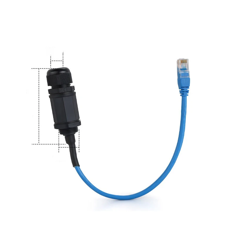 IP68 Ethernet LAN Wire RJ45 M20 M22 Waterproof Terminal Connector shield Cable Sealed Quickly Connected
