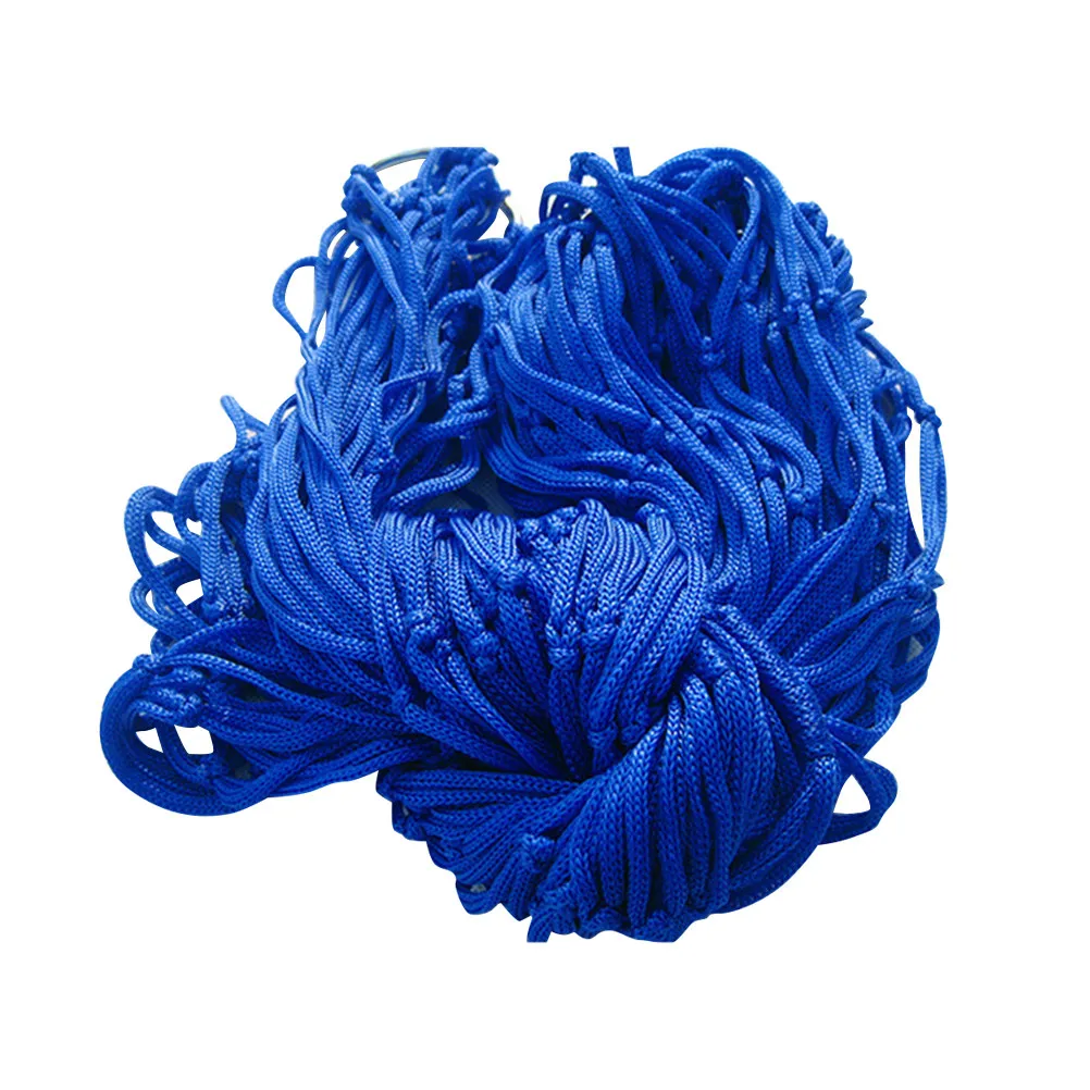 Premium Nylon Rope Mesh Hammock Portable Lightweight Outdoor Leisure Bed for Camping Hiking Picnic Travel Relaxing Pool Lake