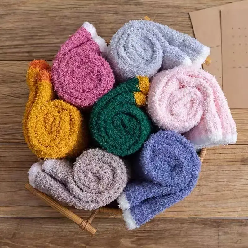 1/2/3/4/5 Pairs Random Women Autumn Winter Comfort Thick Fleece‑Lined Warm Leg Warmers