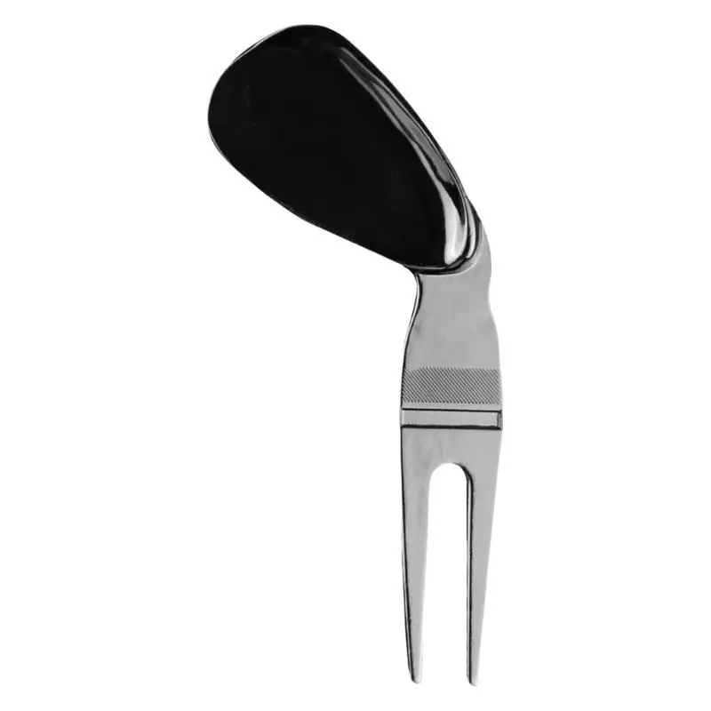 652F Bending Golfs Balls Pickers Green Mark Repair Tool Golfer Golfs Green Divot Fork Curved Spit Golfs Balls Pickers
