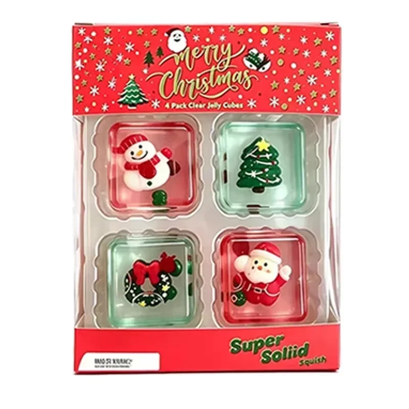 New 2026NeeDoh Mini 4 Pack Nice Cube Squishy Squeeze Fidget Toy Portable Sensory Anti‑Anxiety Stress Relief Desk Toy