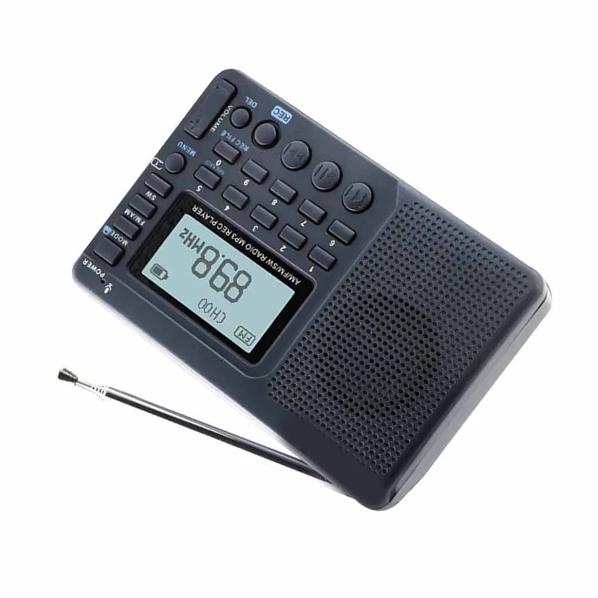 AT42 RETEKESS V115 Radio portátil Bandas FM/AM/SW, grabadora USB, altavoz, ideal para personas mayores