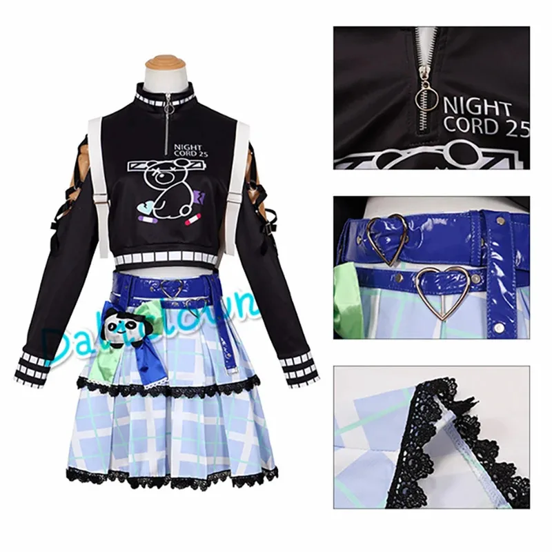 

az15Anime PJSK Project Sekai Colorful Stage Feat 25ji Nightcord At 25 Akiyama Mizuki Mafuyu Asahina Косплей Костюм Платье Парик