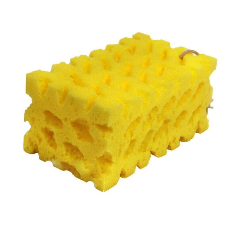 Car Wash Sponge Extra Large Cleaning Honeycomb Coral Car Yellow Thick Sponge Block Car Supplies Auto Wash Tools Absorbent Sale