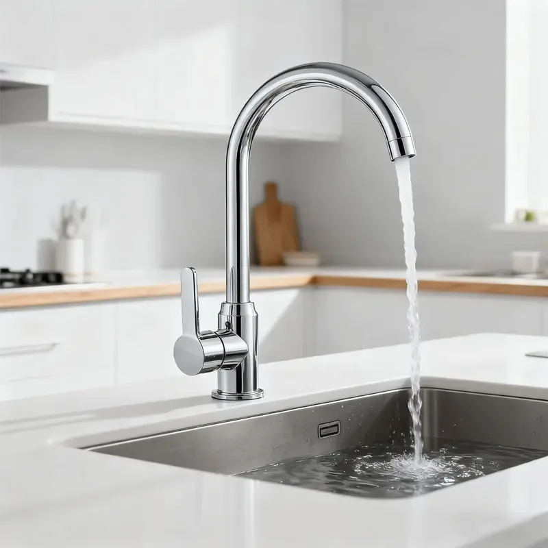 

Washbasin Faucet Single Cold Kitchen Faucet for Vegetable Sink Bathroom Stainless Steel Rotating Household Faucet Accessories