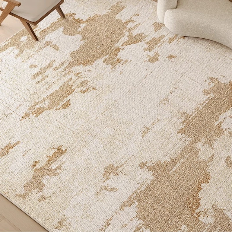 Abstract Beige Rug Cream Living Room Luxury Decorative Carpets Large Size Customizable Carpet Easy Clean Sofa Bedroom Rugs Tapis