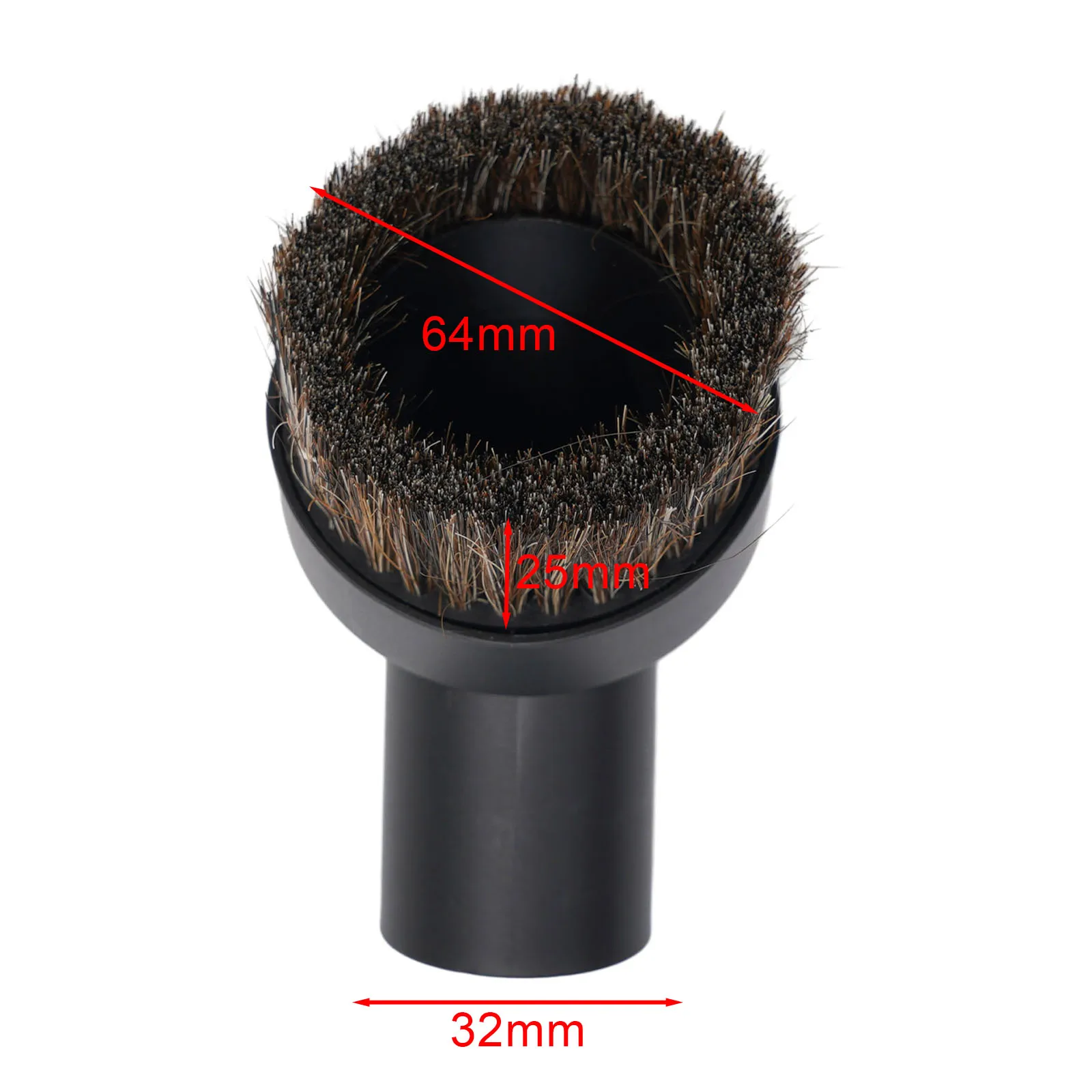 32mm Round Dusting Brush Horse Hair Dusting Brush Vacuum Cleaner Spare Parts Attachment Floor Crevice Dust Cleaning Brushes