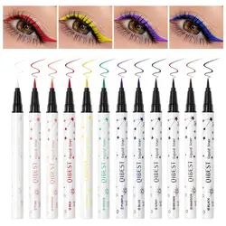 12 Colors Liquid Eyeliner Pen Black Purple Makeup Waterproof Quickly Drying Smooth Ultra-thin Eye Liner Make Up Cosmetic