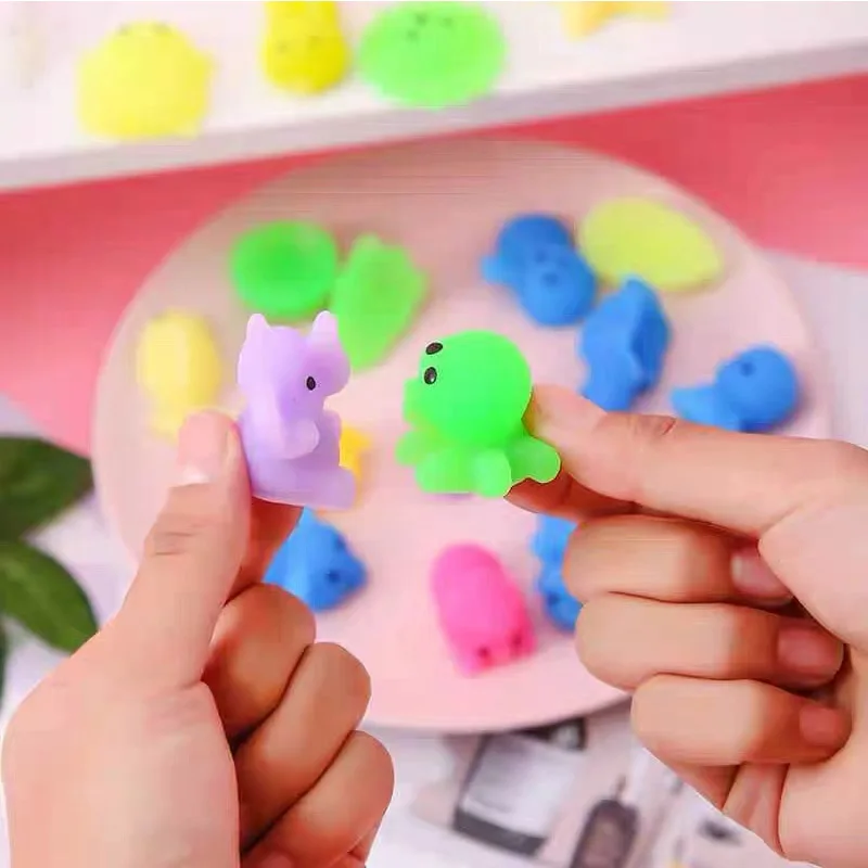 30PCS Mochi Squishy Kawaii Animal Stress Relief Squeeze Toy Party Favor For Kids Regalos Para Cumpleaños Infantil Invitados