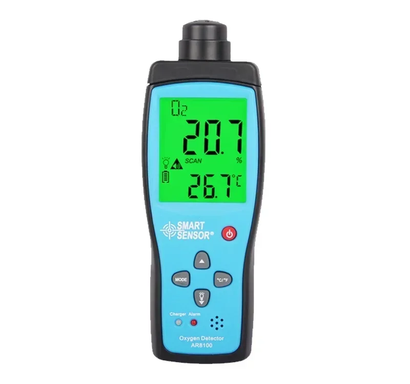 

2025 Portable O2 Air Detector AR8100 Alarm Oxygen Concentration Measuring Instrument Meter