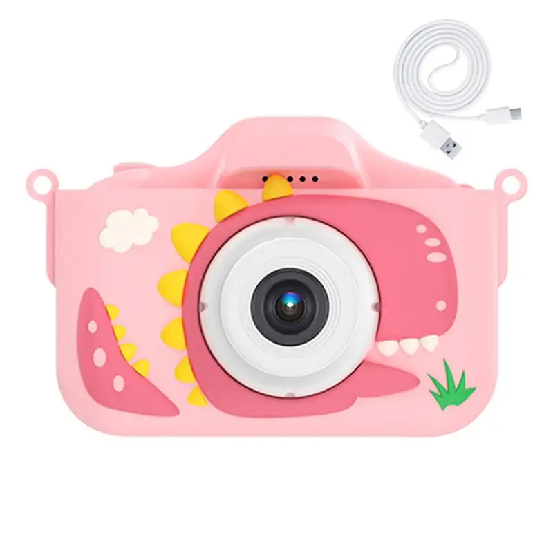 Kids Camera For Boys And Girls Dinosaur Kids Selfie Camera HD 1080P Multi-Functional Portable Video Camera For Toddler Childrens