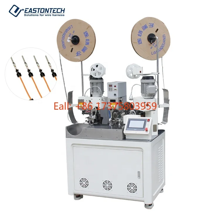 EW-8010 Fully Automatic Double Head Waterproof Seal Plug Inserting Machine Terminal Crimping Machine