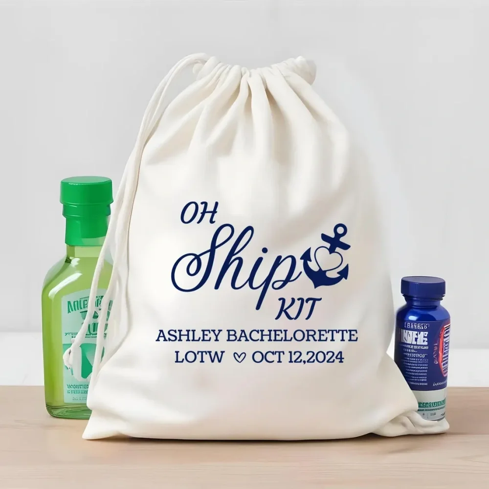 Customized Oh Ship Kit Favor Bags-Cruise Party Love Bags-Custom Name Bag-Cruise Wedding Party Bags-Love Theme Anchor Ship Party