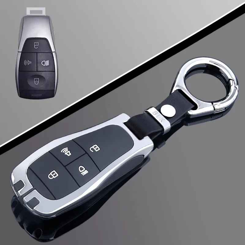 غطاء مفتاح فوب من سبائك الزنك الفاخر لـ BAIC BJ40/BJ60/X7/BJ80/EU7/Magic Cube/EU5/U7 - حافظة واقية معدنية شديدة التحمل