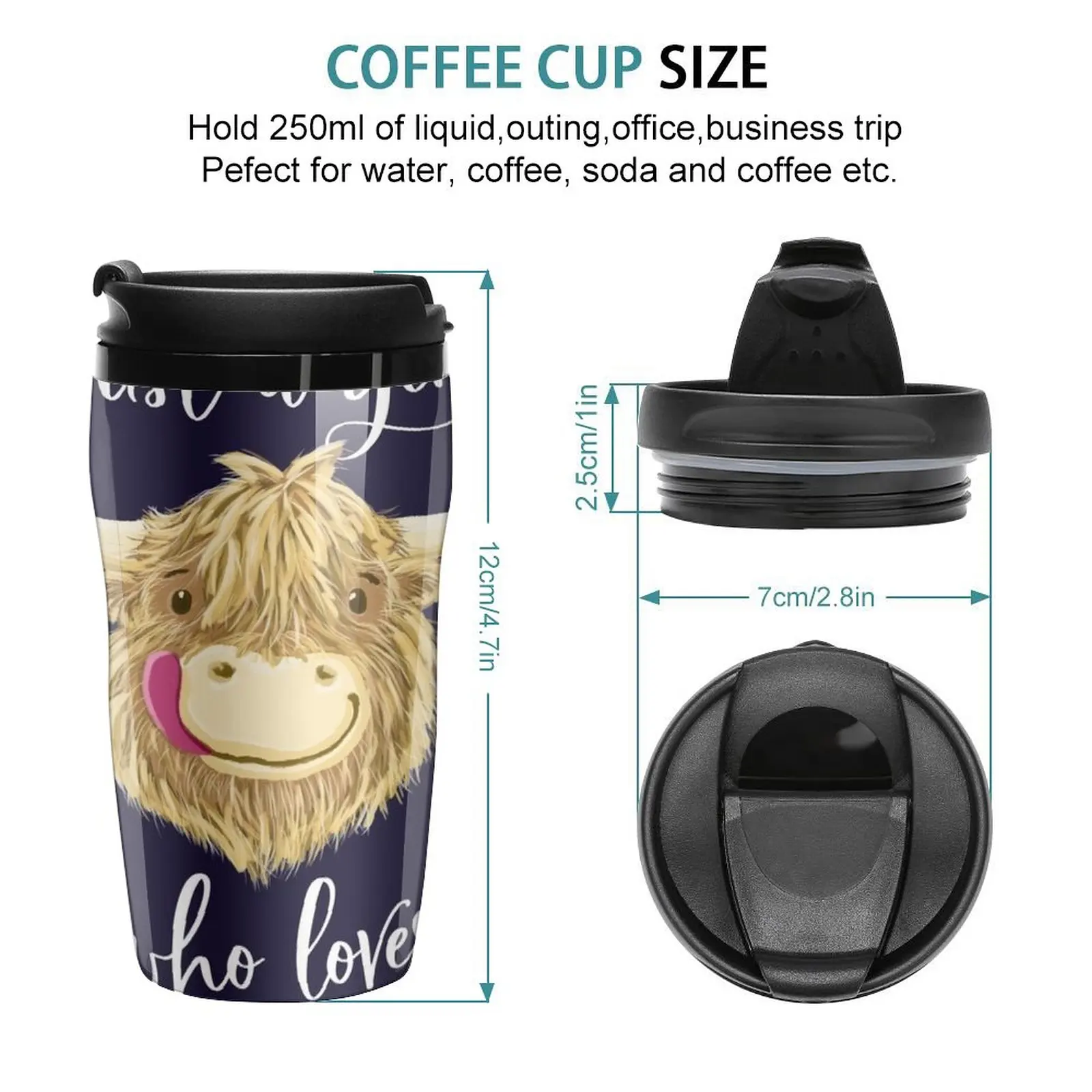 New Just A Girl Who Loves Scottish Highland Cows Travel Coffee Mug Cups Coffee Cute Mugs Coffee Good Teaware Nespresso Cup