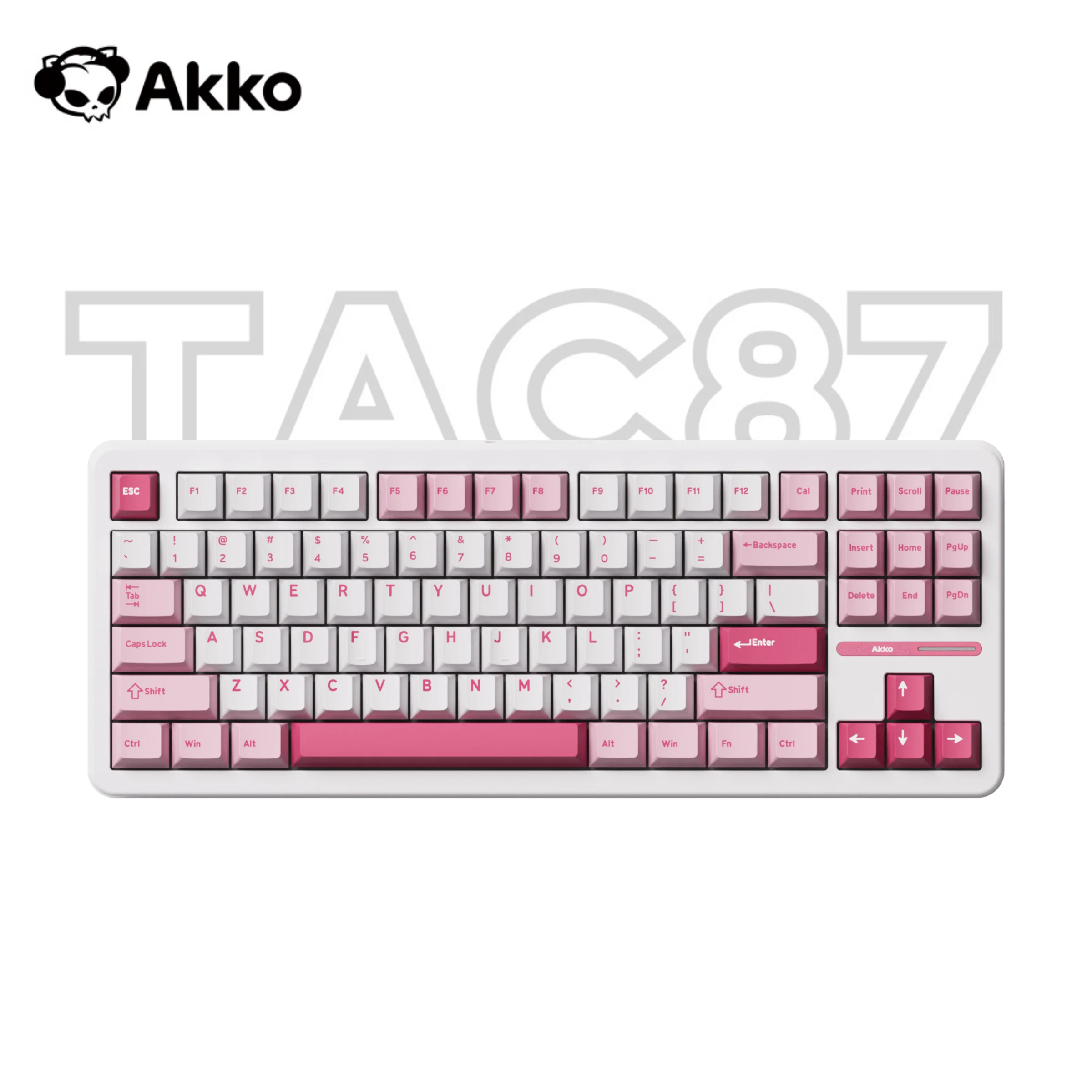 

Akko TAC87 Prunus Lannesiana Mechanical Keyboard TKL Hot Swap RGB Web Driver USB/2.4g/BT Wireless Custom Gaming Keyboard Gasket