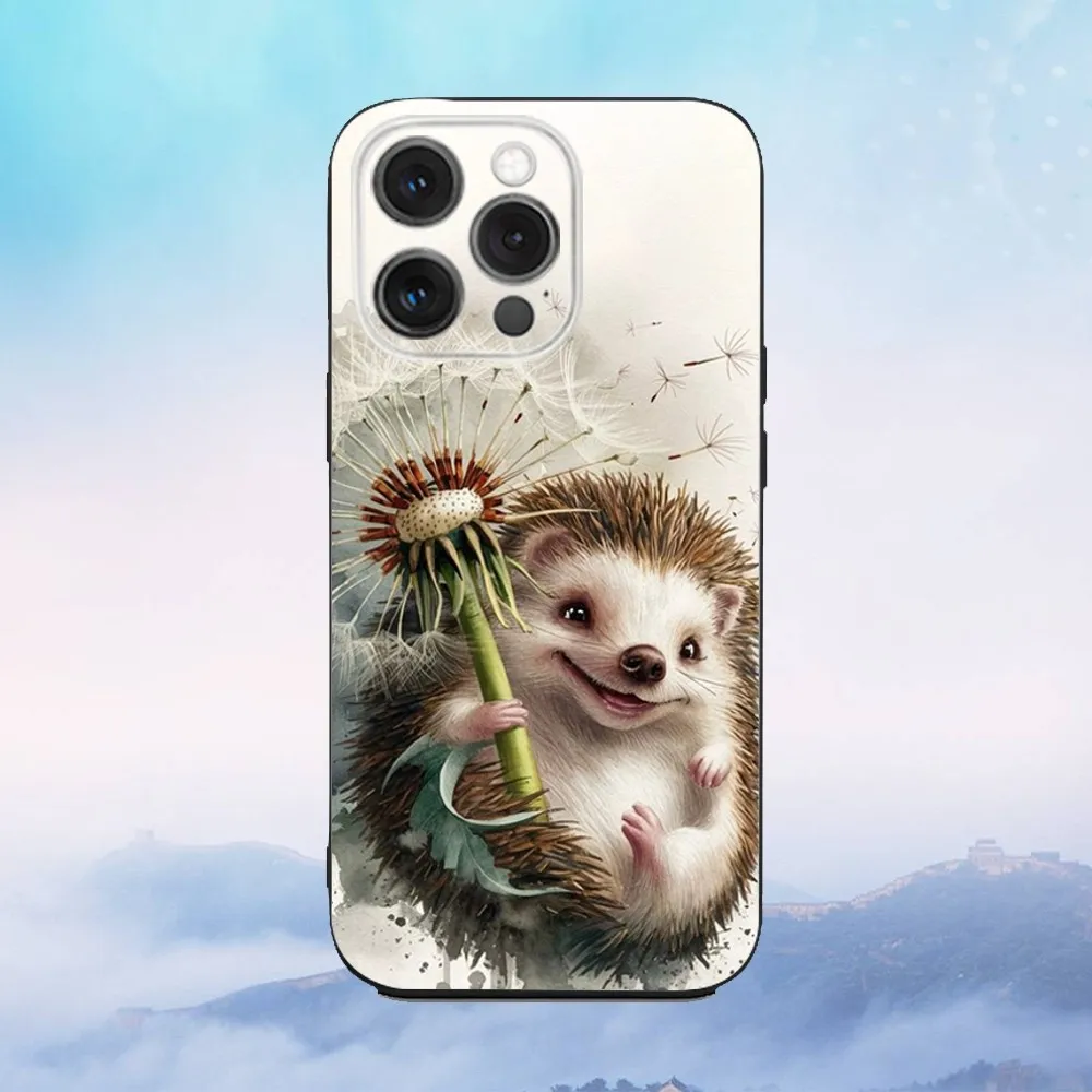 iPhone 16e,16,15,14,13,12,11,Pro,X,XS,Max,XR,Plus,Mini 소프트 블랙 커버용 F-Fog 전화 케이스의 영화 고슴도치