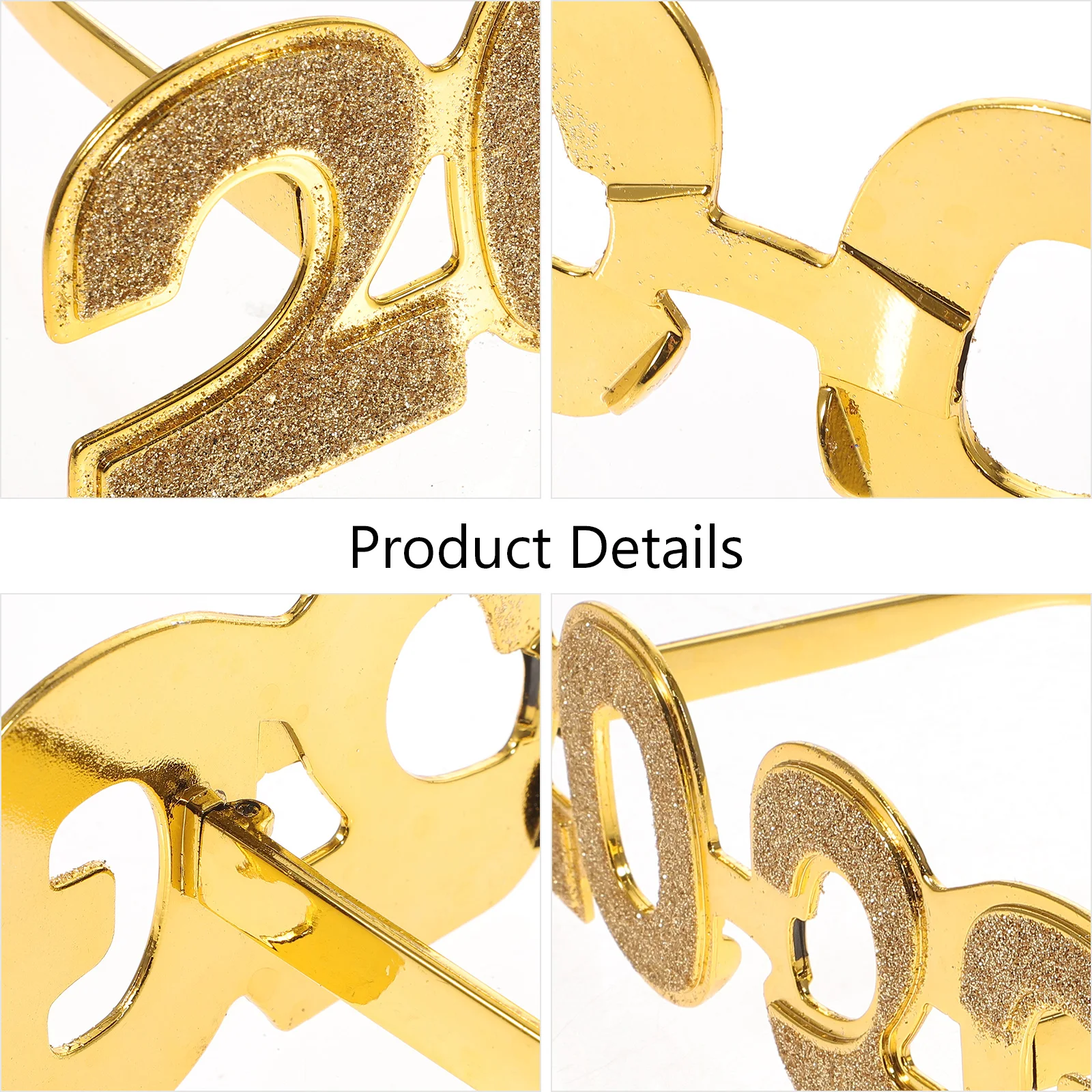 

2pcs Funny Number Glasses Frames Plastic Party Supplies New Year Celebration 2023 Photo Prop Bright Colors Practical