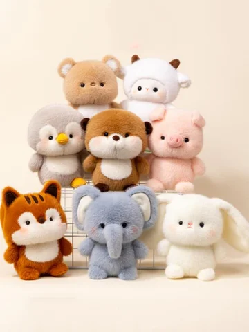 15CM Cute Animal Plush Toy Children Table Doll Ornaments Companion Doll Birthday Christmas Gifts Soft Sleeping Companion Kawaii