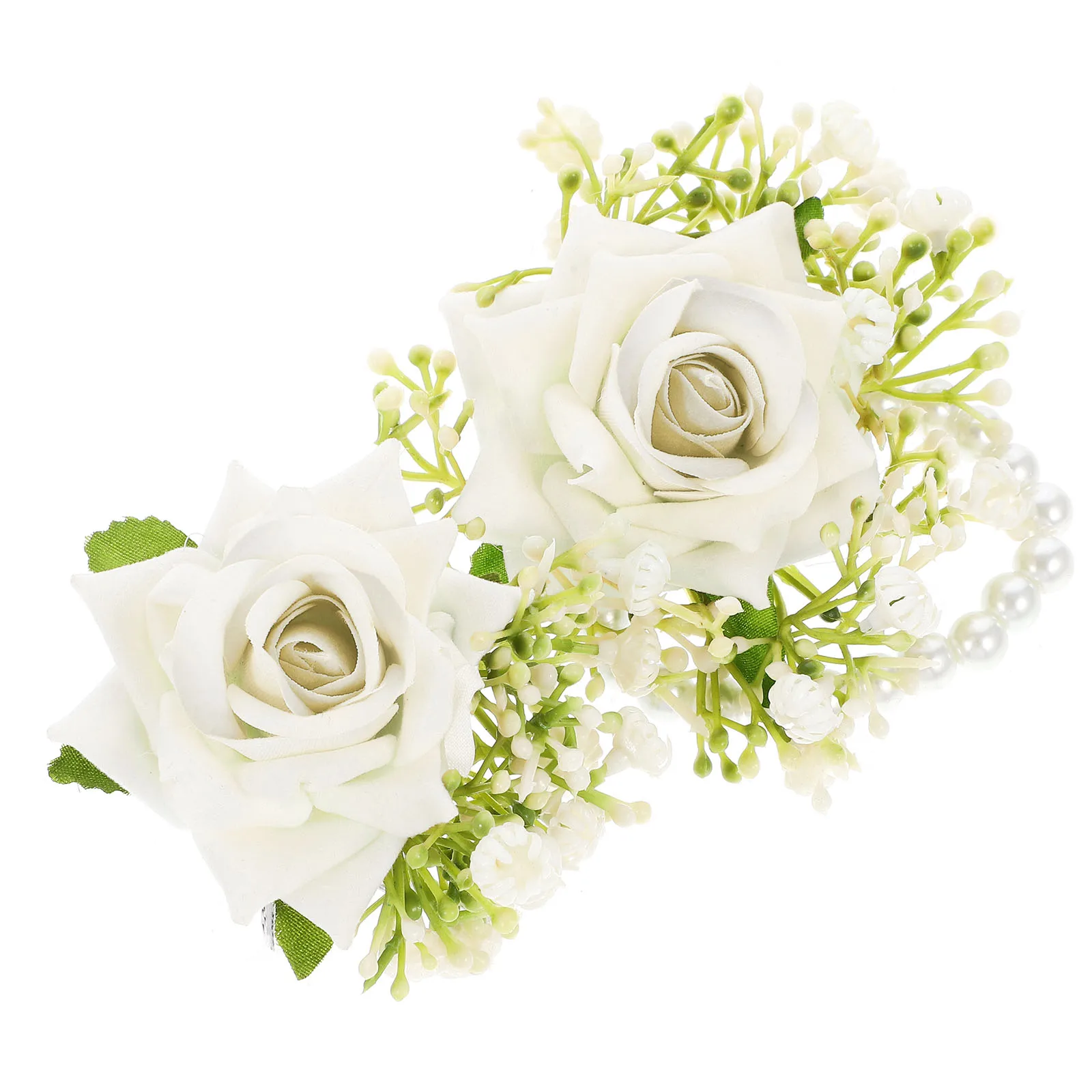 

Wrist Corsage Flowers Bridal Wedding Wristlets Silk Bridesmaid Boutonniere Set Party Wedding Boutonniere Accessories