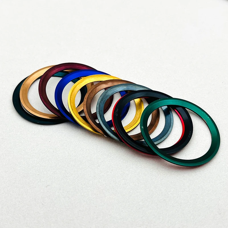 Mod 38มม. โลหะใส่กรอบนาฬิกาหน้าปัดขนาดเส้นผ่านศูนย์กลางภายใน30.5มม. เหมาะกับกล่องนาฬิกาผู้ชายเปลี่ยนชิ้นส่วนซ่อม