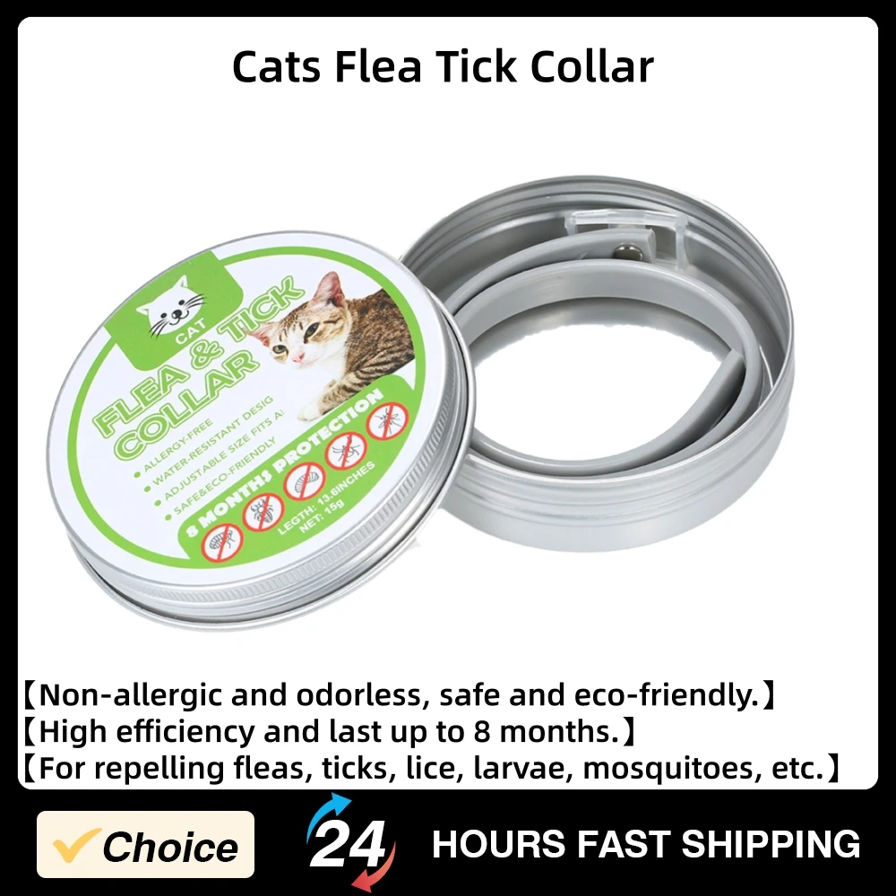Cats Flea Tick Collar Flea Prevention Collar Mosquito Repellent Collar Natural Essential Oil Cat Treatment Prevention Supplies