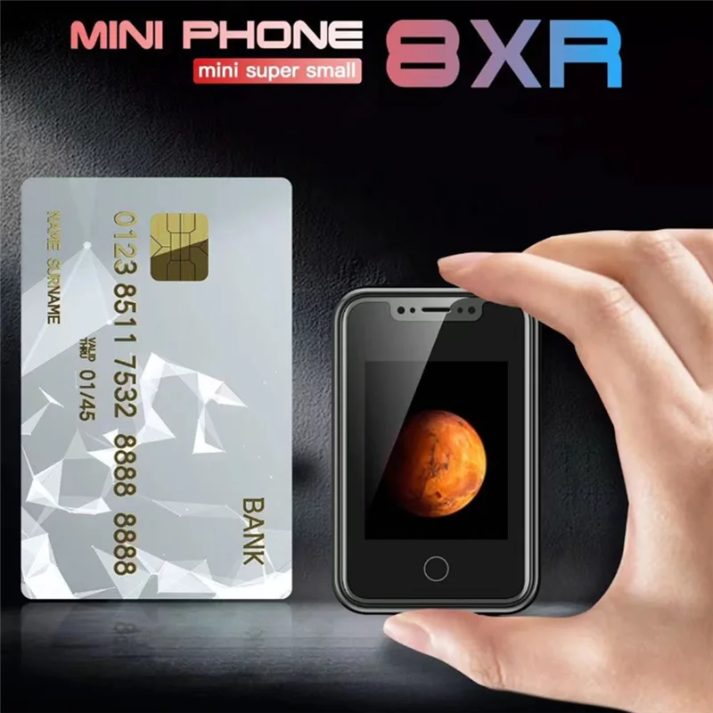 هاتف صغير فائق الصغر هاتف متعدد الوسائط SMS صغير مع شاشة لمس 1.77 بوصة نوع شبكة 2G GSM يدعم لغات متعددة