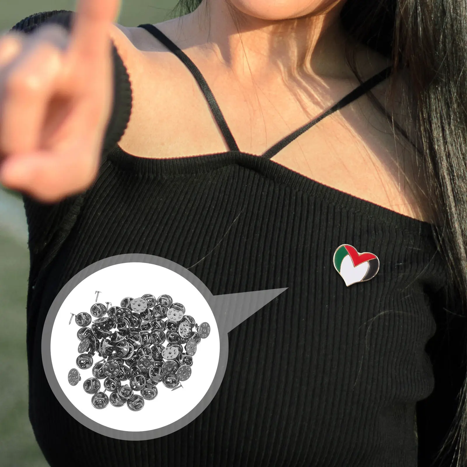 

100Pcs Butterfly Clutch Pin Brooch Pins Tie Tack Blank Copper Pin Back DIY Metal Badge Pins for Craft Nameplates Jewelry