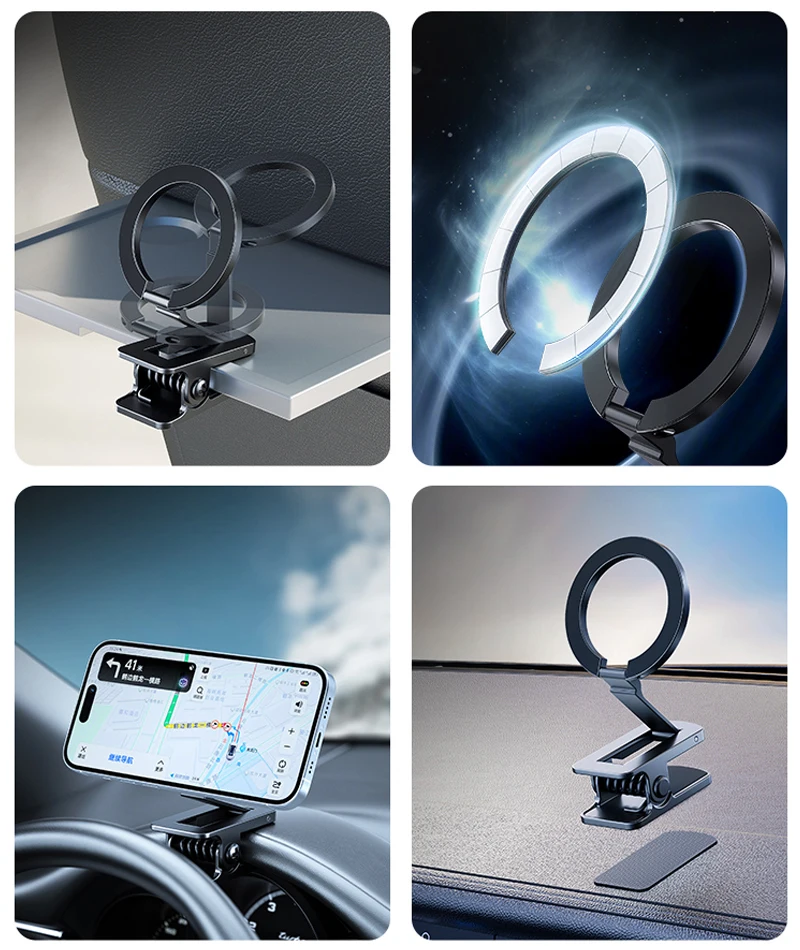 Magnetyczna deska rozdzielcza uchwyt samochodowy na telefon magnes magnes wielofunkcyjny telefon stojak do montażu do podróży samolotem kuchnia siłownia — zdjęcie produktu 6