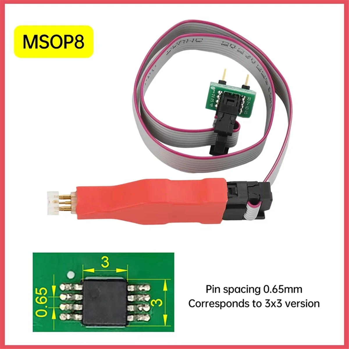 Reliable MSOP8 Spring Needle Burn Read Write Test Probe Automotive Instrument Program Download Line Programmer -3X3