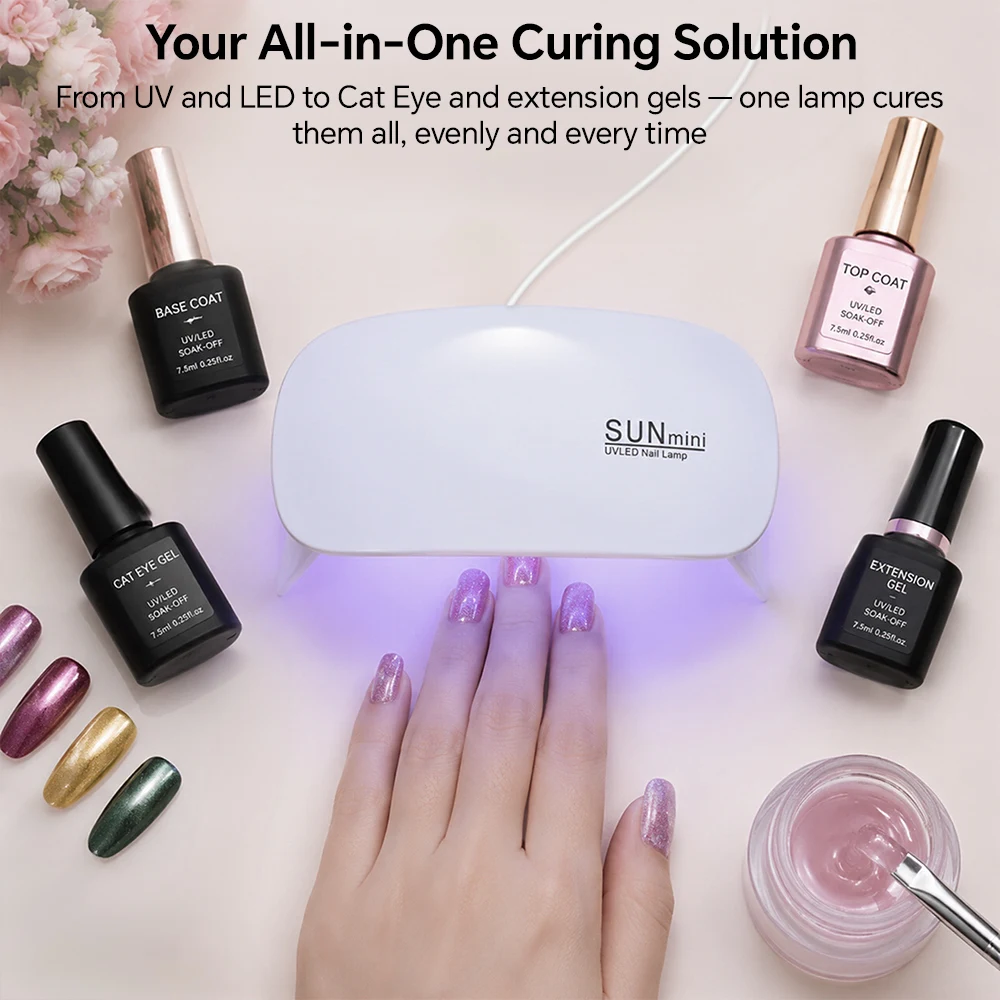 Professional UV LED Nail Lamp, USB Powered Nail Curing Light for Quickly Gel Nails, Portable Foldable Gel Polish Drying Machine
