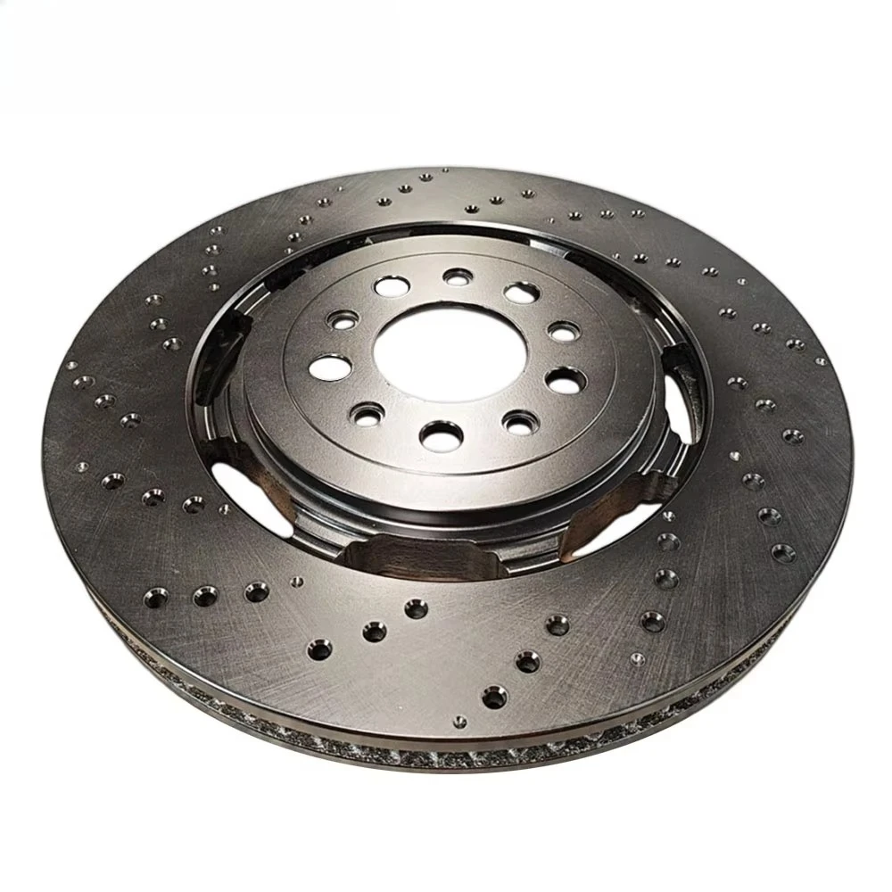 360X32mm Perforated Coated Brake Disc for Alfa Romeo Giulia Quadrifoglio Front Drilled Brake Disc Rotor 2017 - 2023