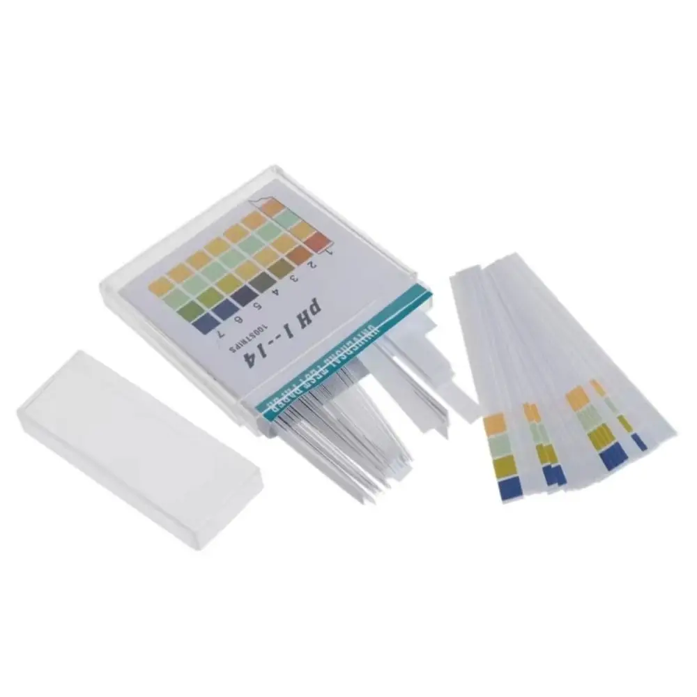 100 Strips PH Value 0-14 PH Test Paper Professional Measurement Alkaline Acid Indicator Litmus Testing Kit with Plastic Box