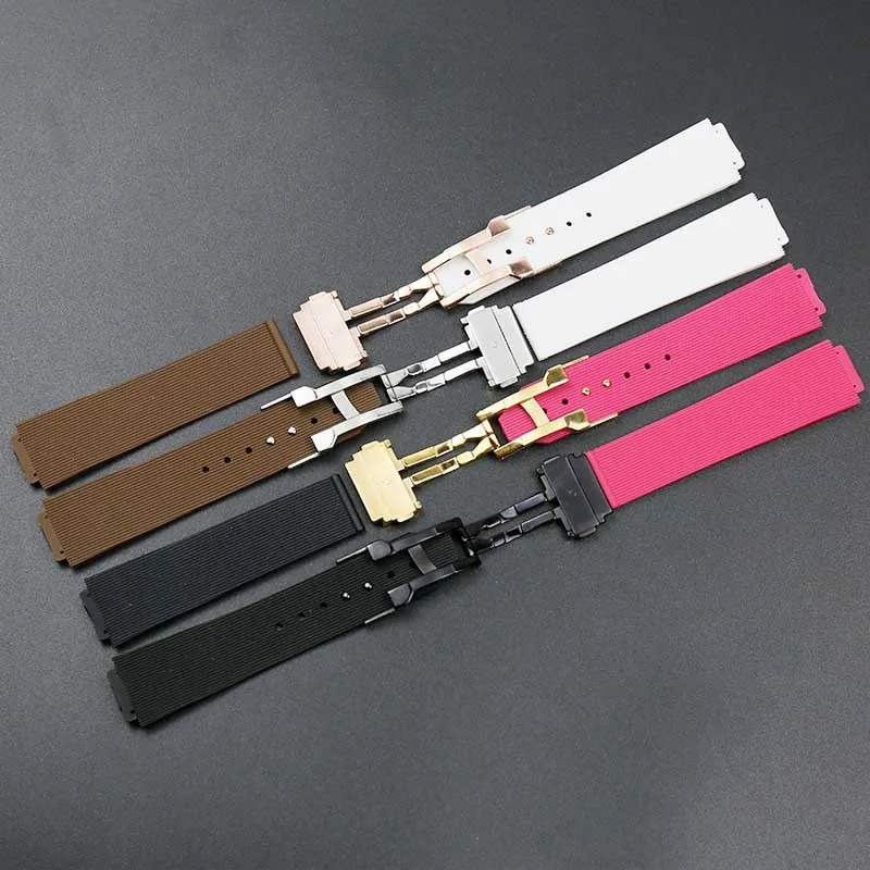 High Quality Silicone Watch Bracelet for HUBLOT Waterproof Rubber Strap Female Sport Watch Accessories 15*21mm Watch Band