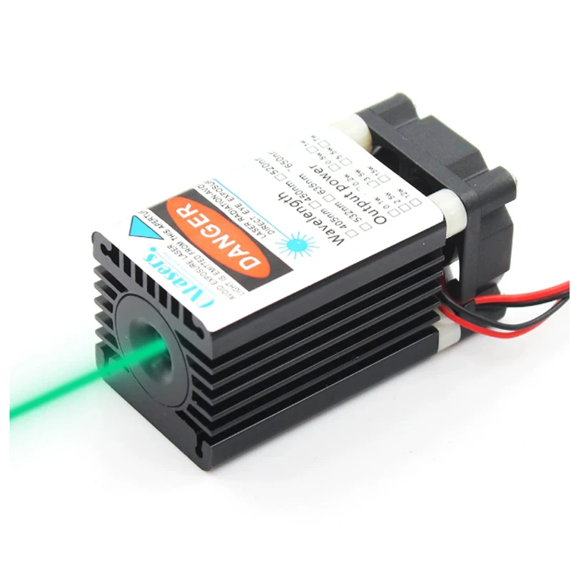 12V 505nm 100mW Green Dot Laser Diode Module Fixed Focus Band TTL Modulation Supports PWM