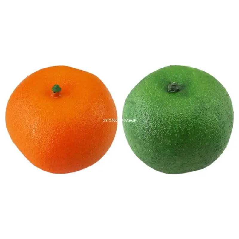 10Pcs Artificial Orange Colorful Plastic Fruit Craft for Learning Supply