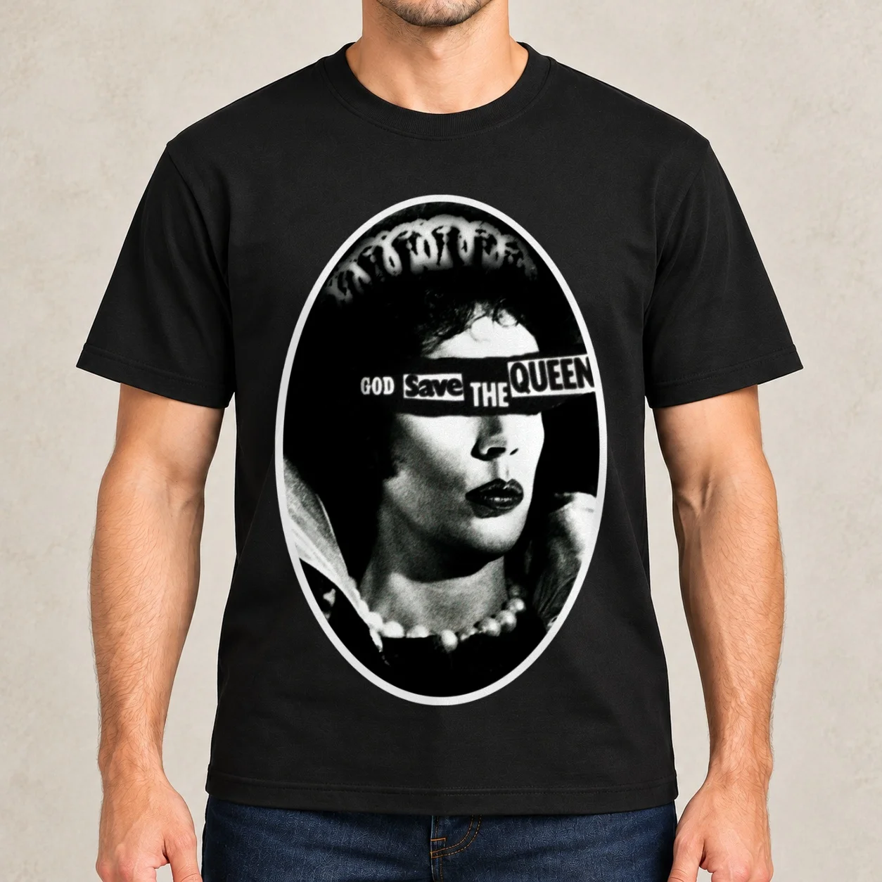God Save the Queen Frank-N-Furter T-Shirt man graphic t shirt t shirts designer t shirt men 100% cotton luxury brand T-Shirt
