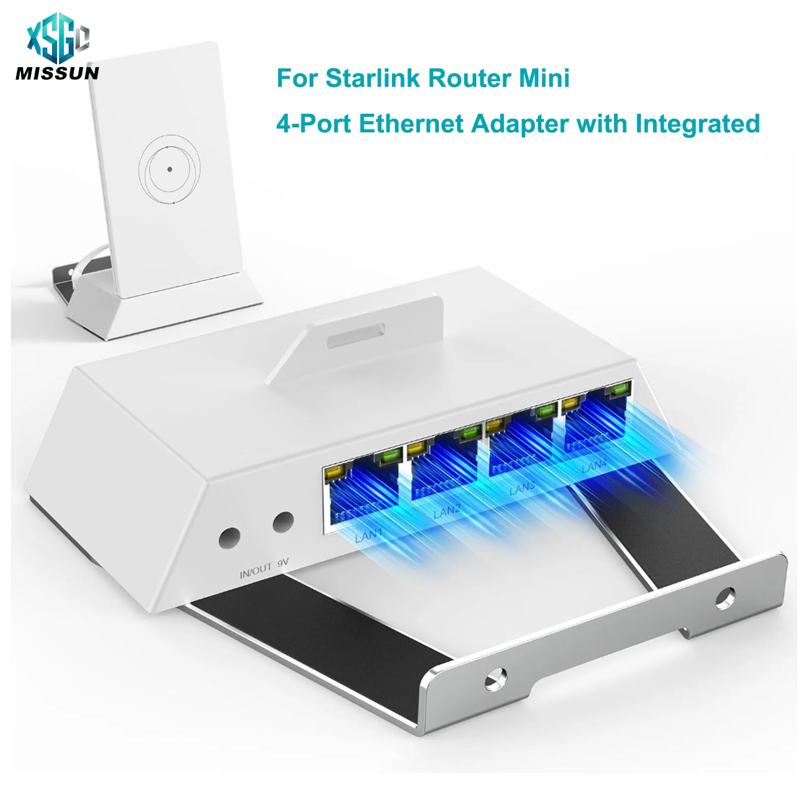 starlink-router-mini用4ポートイーサネットアダプター（一体型スタンド付き）（utr-251）でrouter-miniを1から4つのギガビットポートに拡張