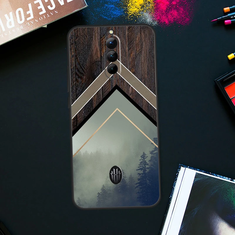 Forest Geometry Wood Nature Case For ZTE Nubia Red Magic 9 8 8S Pro Plus RedMagic 6S 7S Pro 6 7 Pro 5S 6R 5G Back Cover