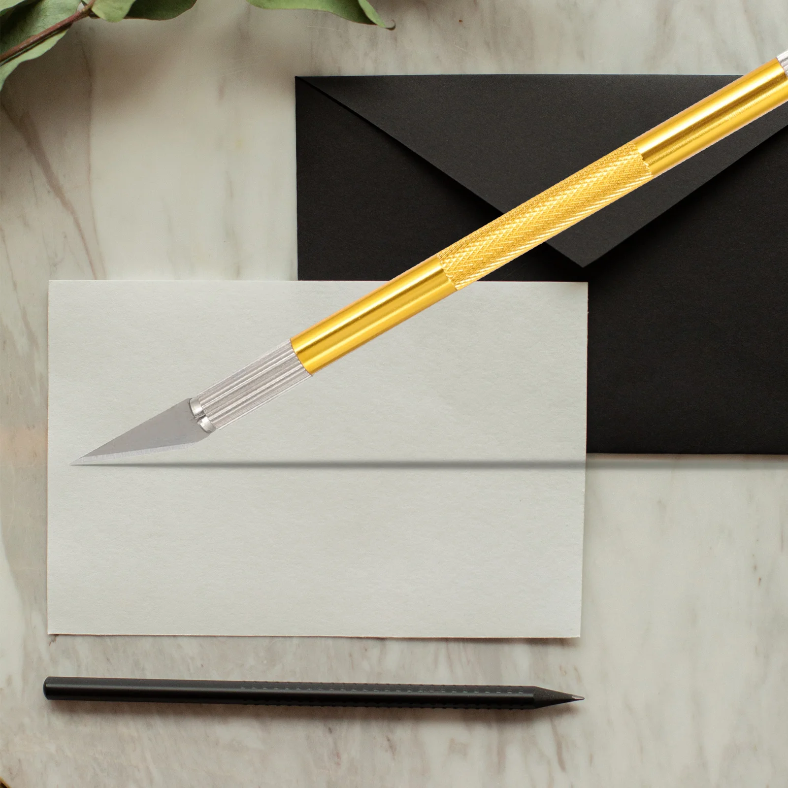 Professional Double Head Engraving Pen Knife for Craft Cutting Projects Portable Art Carving Cutter with Anti-Slip Handle