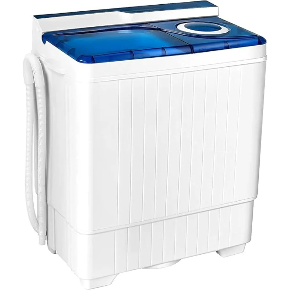 

Semi-Automatic Washer, 26lbs Twin Tub Washer And Spin Dryer, Separate Timer & 3 Selection Modes, Portable Laundry Washer