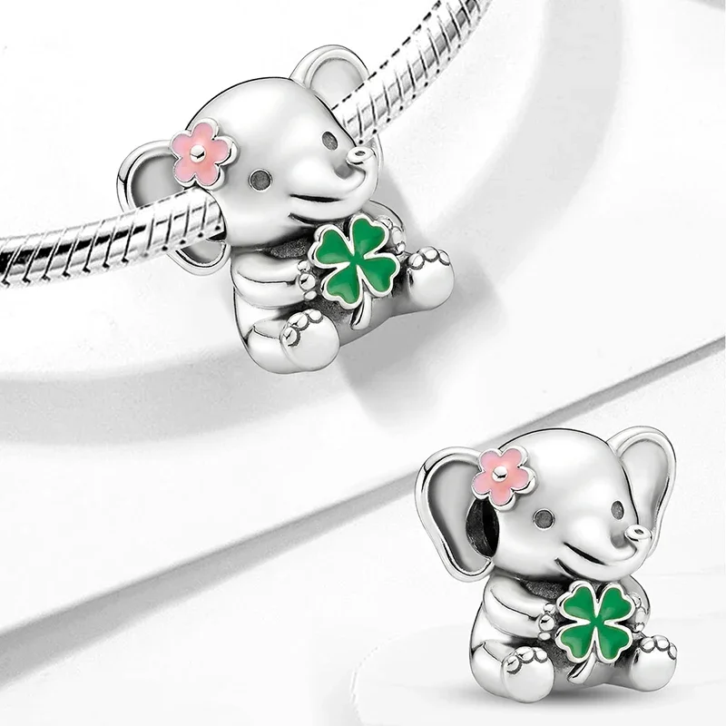 925 Sterling Silber Tiermotiv-Serie: Pinguin-, Fuchs- und Hasen-Anhänger passend für Original-Armbänder und -Armreifen, Edelschmuck-Geschenk – Detail 2