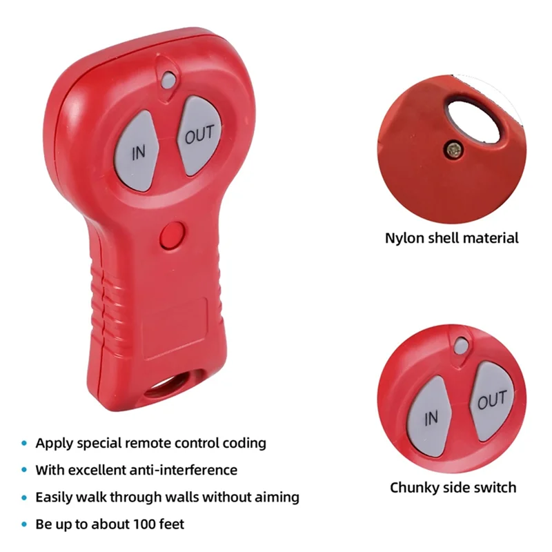 A03Z-Winch Remote Receiver 12V 24V Wireless Control Set For Electric Winch Remote Control Kit For Jeep Off-Road ATV Truck