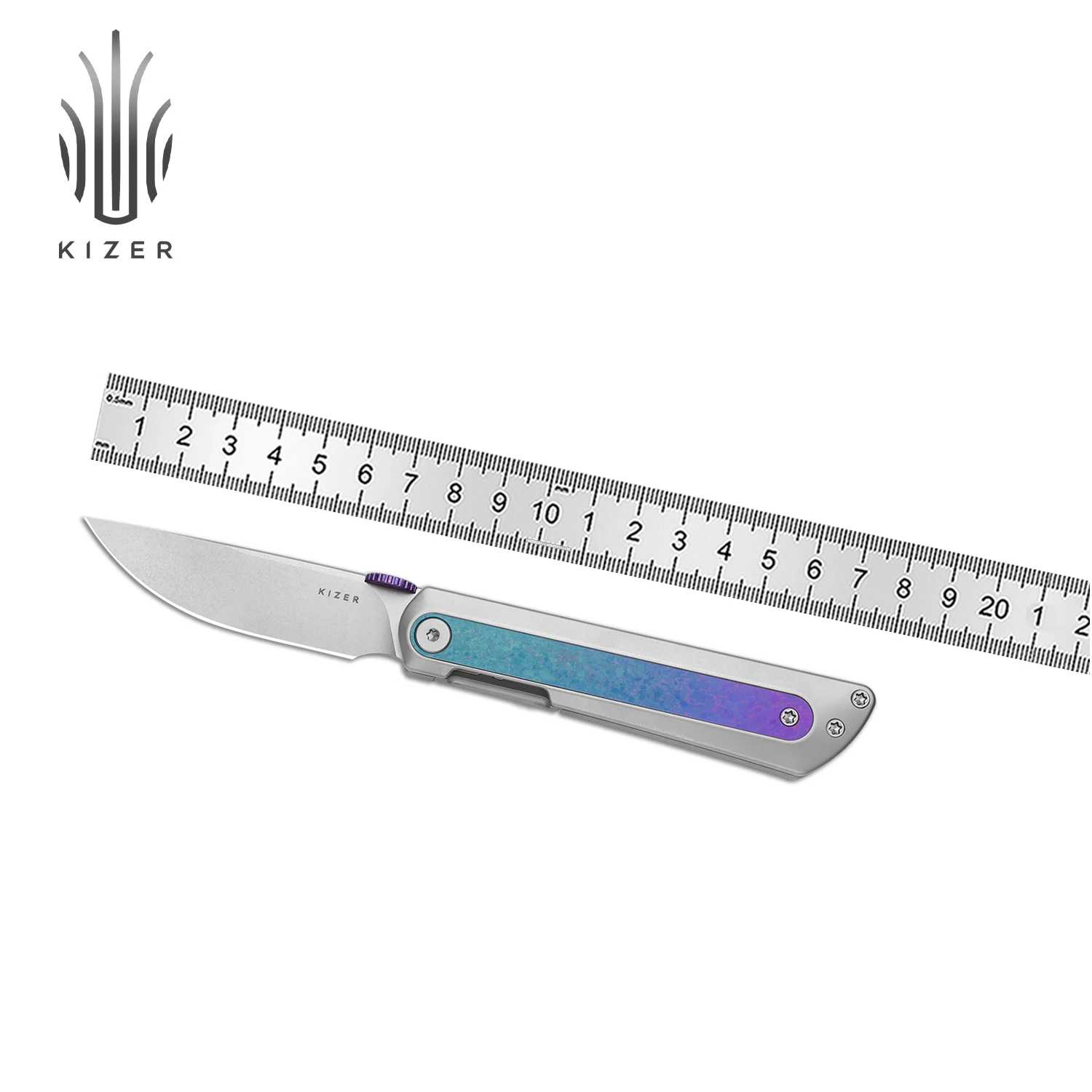 

Kizer Folding Knife Quoll Ki3733A1/Ki3733A2/Ki3733A3/Ki3733A4 2025 New Titanium Handle with S45VN Steel Blade Survival Knives